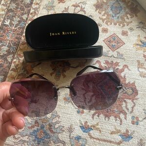Joan Rivers Purple Gradient Sunglasses with Metallic Frame